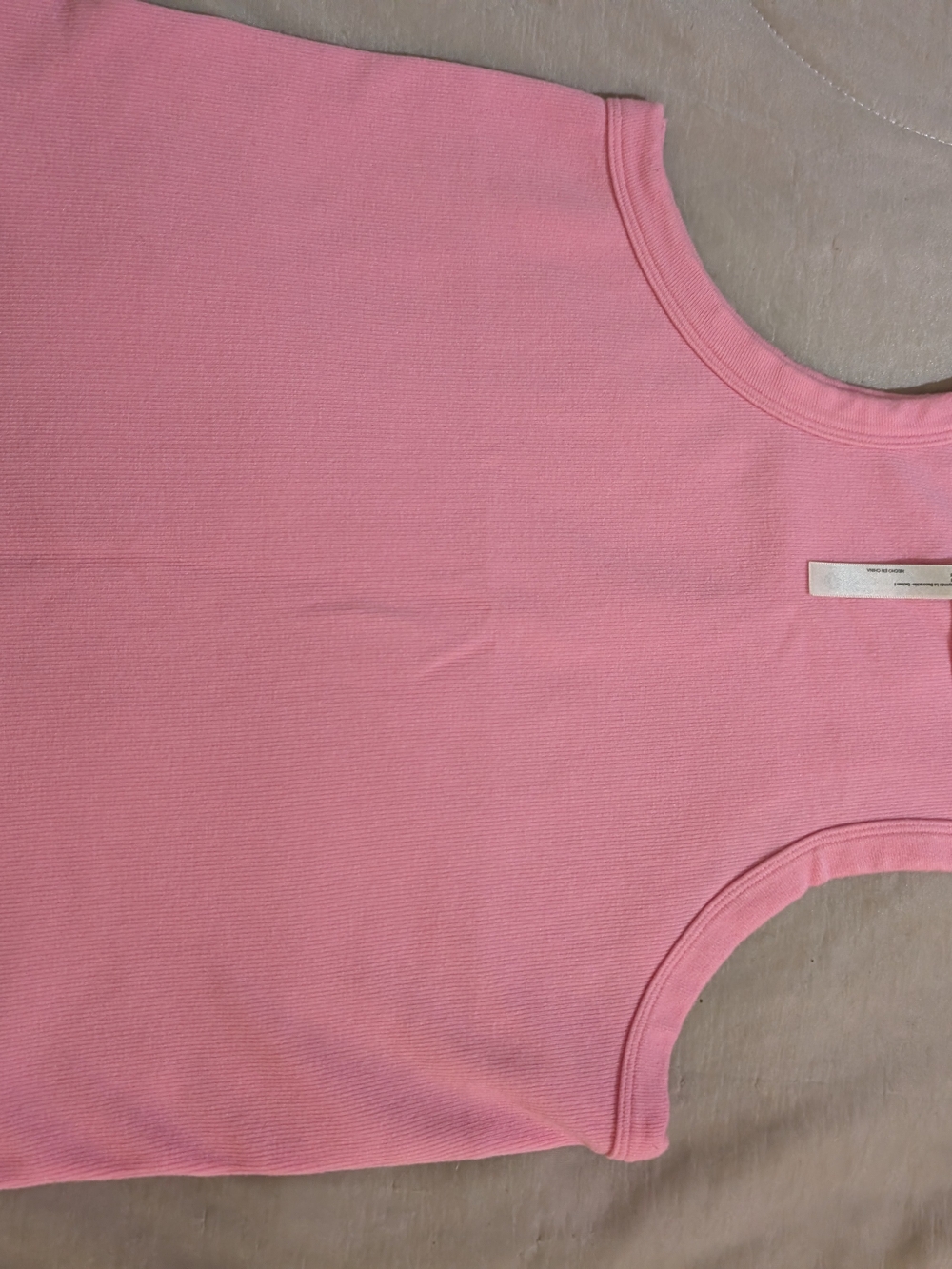 Free People - Pink Ribbed Tank Top